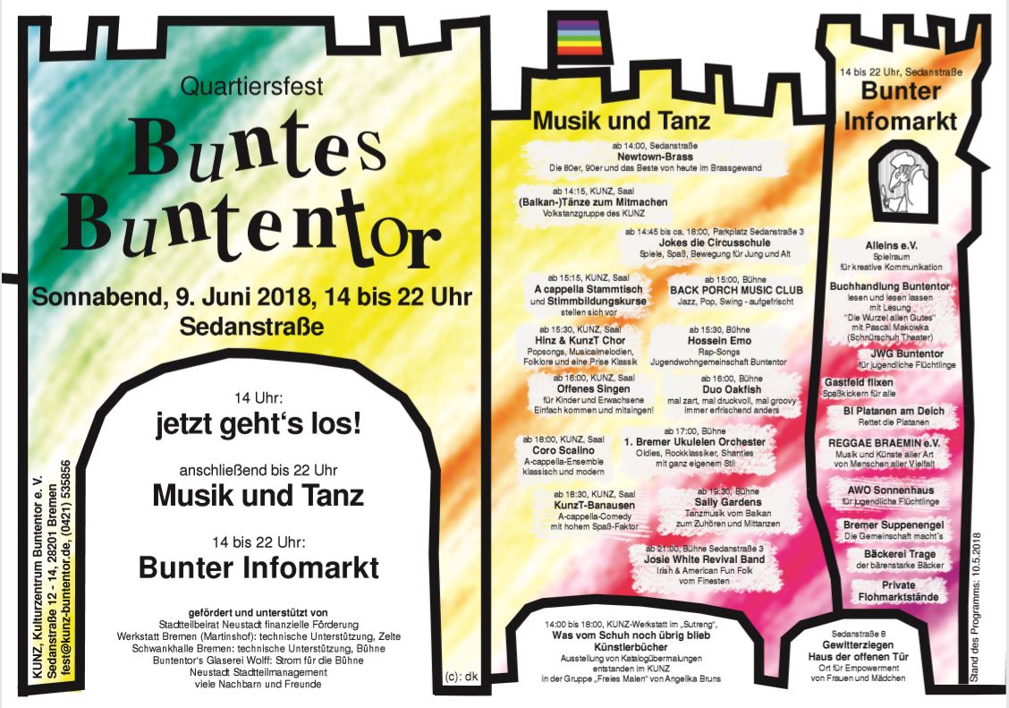 Flyer Buntentor-Quartiersfest 2018