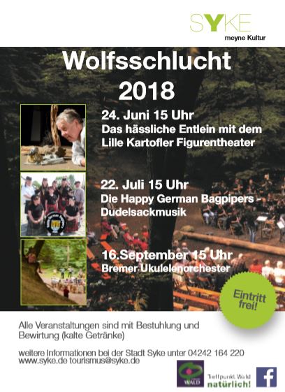 Plakat Syker Wolfsschlucht; 16.09.2018